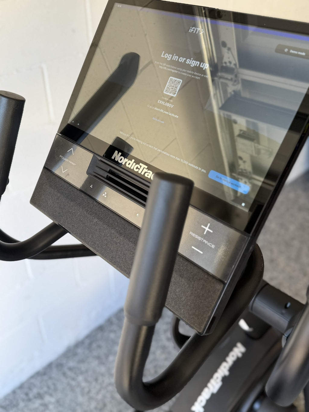 NordicTrack AirGlide 16 touchscreen console
