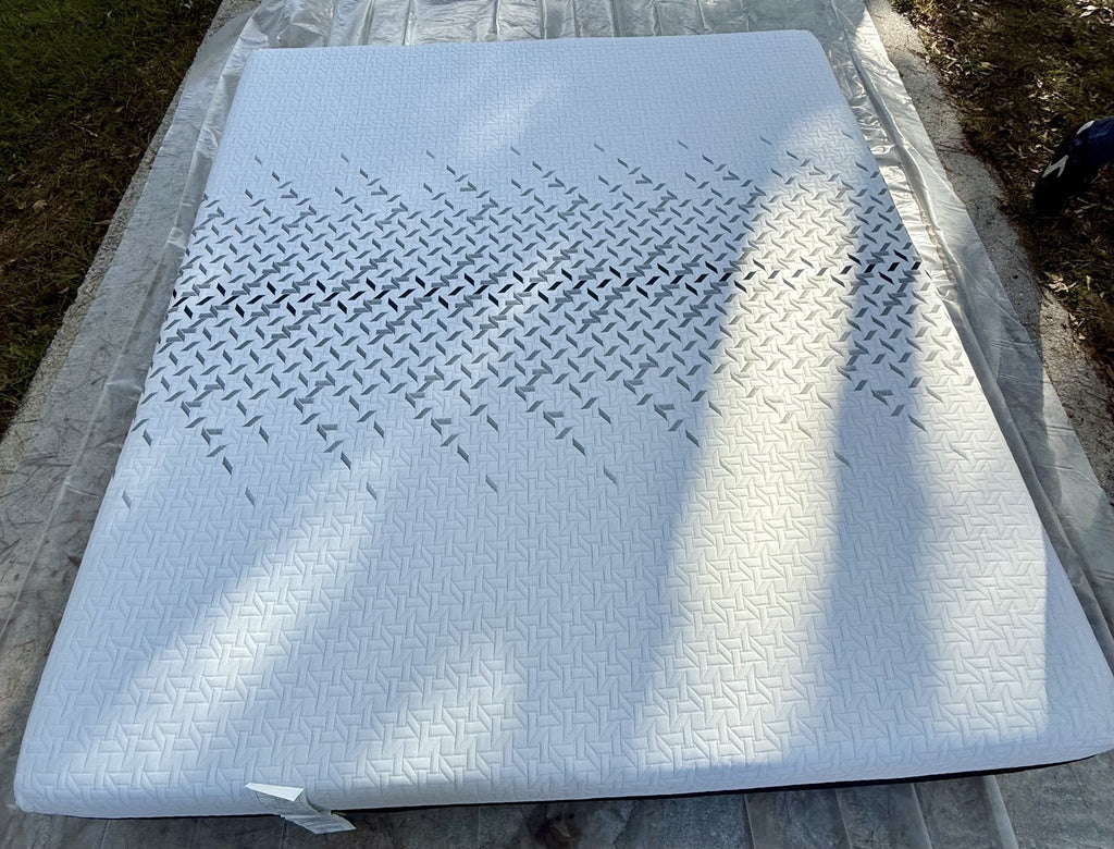 Nectar Luxe Memory Foam King, outdoor angle view